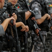 PORTO ALEGRE, RS, BRASIL, 08/03/2019 - Primeira mobilização conjunta das forças de segurança nos 34 municípios que integram o Gabinete de Gestão Integrada da Região Metropolitana de Porto Alegre (GGIMPOA) do programa RS SEGURO. Fotos: Felipe Dalla Valle 