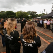PORTO ALEGRE, RS, BRASIL, 08/03/2019 - Primeira mobilização conjunta das forças de segurança nos 34 municípios que integram o Gabinete de Gestão Integrada da Região Metropolitana de Porto Alegre (GGIMPOA) do programa RS SEGURO. Fotos: Felipe Dalla Valle 