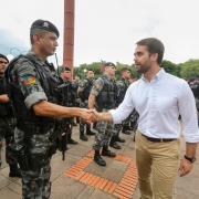 PORTO ALEGRE, RS, BRASIL, 08/03/2019 - Primeira mobilização conjunta das forças de segurança nos 34 municípios que integram o Gabinete de Gestão Integrada da Região Metropolitana de Porto Alegre (GGIMPOA) do programa RS SEGURO. Fotos: Felipe Dalla Valle 