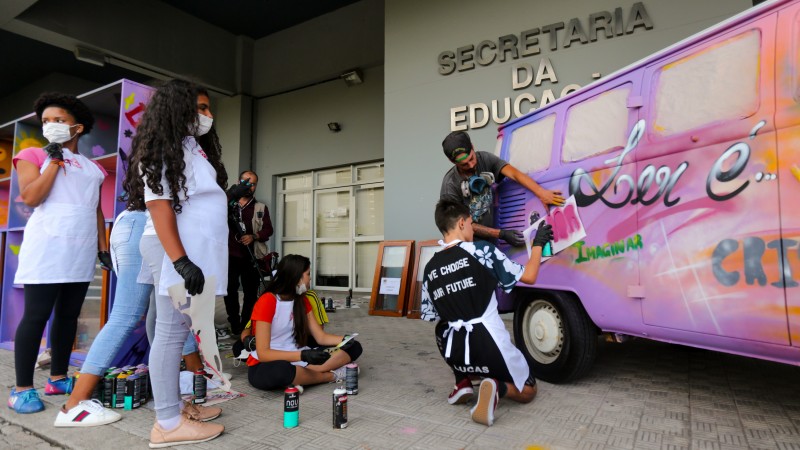 Lançamento da Kombi Biblioteca para revitalização da recepção da Secretaria da Educação (Seduc) Fotos: Felipe Dalla Valle/Palácio Piratini