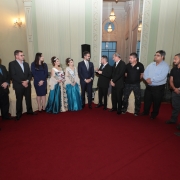 PORTO ALEGRE, RS, BRASIL, 25/03/2019 - O governador Eduardo Leite recebeu, na tarde desta quarta-feira (25), no Salão Negrinho do Pastoreio do Palácio Piratini, comitivas compostas por prefeitos, soberanas, empresários, entre outros representantes de dife