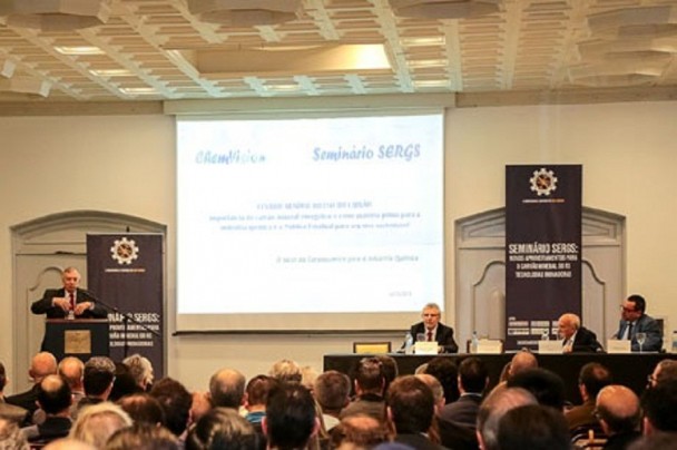 PORTO ALEGRE, RS, BRASIL, 14/05/2019 - Governador em exercÃcio Ranolfo Vieira Júnior participa da abertura do Seminário Sergs: Novos Aproveitamentos para o Carvão Mineral do Rio Grande do Sul – Tecnologias Inovadoras. Fotos Gustavo Mansur / Palácio