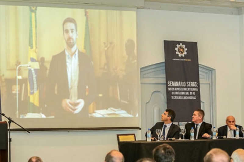 PORTO ALEGRE, RS, BRASIL, 14/05/2019 - Governador em exercÃcio Ranolfo Vieira Júnior participa da abertura do Seminário Sergs: Novos Aproveitamentos para o Carvão Mineral do Rio Grande do Sul – Tecnologias Inovadoras. Fotos Gustavo Mansur / Palácio
