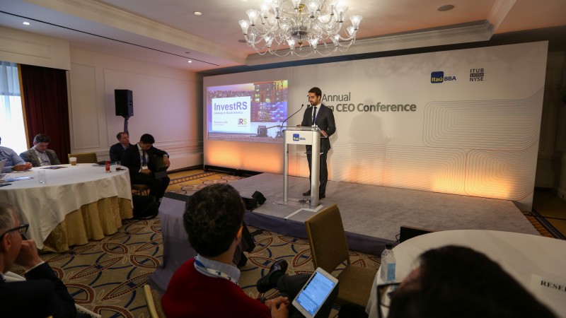 NOVA YORK, NY, ESTADOS UNIDOS, 15/05/2019 - Em agenda nos Estados Unidos, o governador Eduardo Leite palestrou, na manhã desta quarta-feira (15/5), na 14ª edição do LatAm CEO Conference Itaú BBA.  Fotos: Rodger Timm/Palácio Piratini