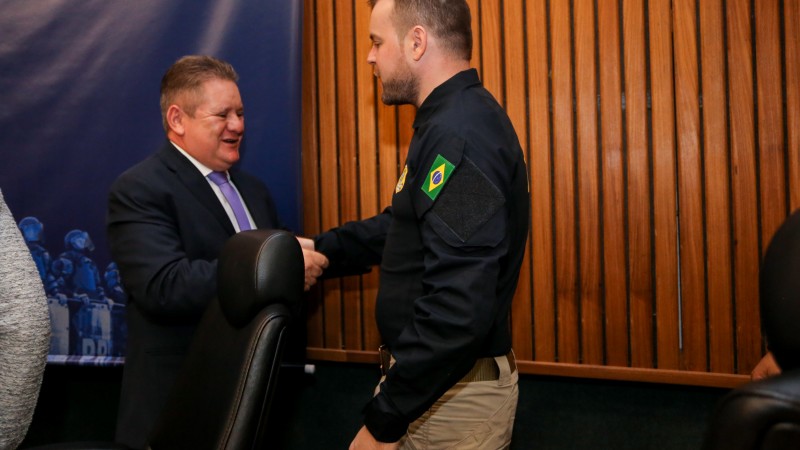 PORTO ALEGRE, RS, BRASIL, 17/05/2019 - O governador em exercício Ranolfo Vieira Júnior participou, na manhã desta sexta-feira (17/05), da cerimônia de posse do superintendente da Polícia Rodoviária Federal (PRF), Luís Carlos Reischak. Fotos: Felipe Dalla 