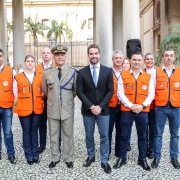 PORTO ALEGRE, RS, BRASIL, 06/06/2019 - Governador Eduardo Leite participa da solenidade de outorga da medalha da Defesa Civil a servidores que atuaram na Missão de Brumadinho. Fotos: Gustavo Mansur / Palácio Piratini