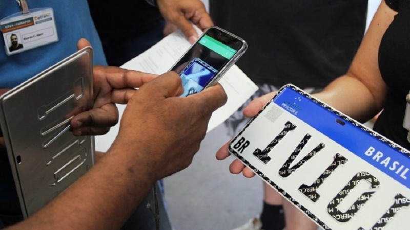 placa padr&atilde;o Mercosul