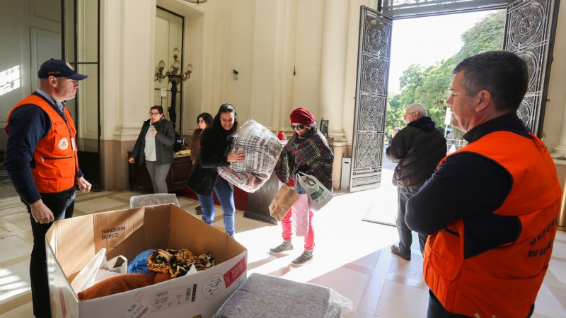 PORTO ALEGRE, RS, BRASIL, 06/07/2019 -O Palácio Piratini abriu as portas neste sábado (6/7), das 10h às 16h, para receber as doações à Campanha do Agasalho 2019. Foto: Felipe Dalla Valle/Palácio Piratini