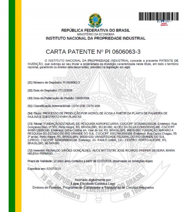 Carta patente DDPA
