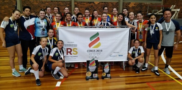 CERGS campeã Handebol feminino Escola São Domingos Torres