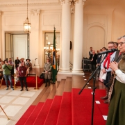 PORTO ALEGRE, RS, BRASIL, 10/09/2019 - O governador em exercício Ranolfo Vieira Júnior deu início, neste sábado (14/9), às celebrações da Semana Farroupilha com a cerimônia de acendimento da Chama Crioula no saguão de entrada do Palácio Piratini e na Asse