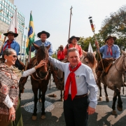 PORTO ALEGRE, RS, BRASIL, 10/09/2019 - O governador em exercício Ranolfo Vieira Júnior deu início, neste sábado (14/9), às celebrações da Semana Farroupilha com a cerimônia de acendimento da Chama Crioula no saguão de entrada do Palácio Piratini e na Asse