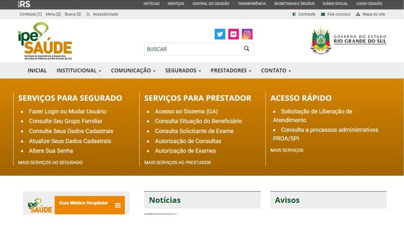 Ipe saude site novo