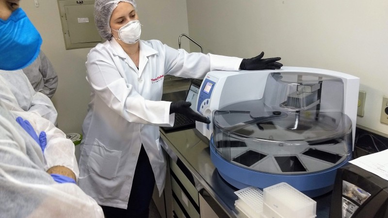Lacen novo equipamento teste Covid 19
