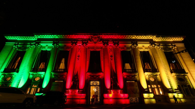 PORTO ALEGRE, RS, BRASIL, 14/09/2020 - Palácio Piratini iluminado para a Semana Farroupilha. Fotos: Felipe Dalla Valle/ Palácio Piratini
