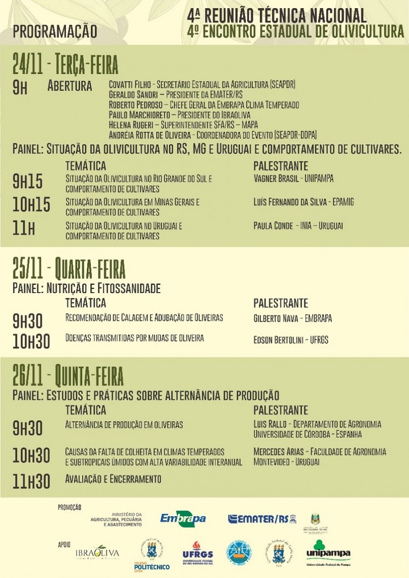 programação evento olivicultura