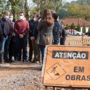 Governador Leite e secretários verificaram andamento das obras, previstas para terminarem neste ano