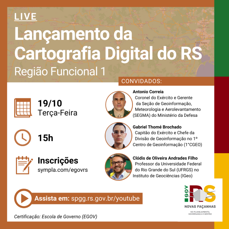 Live lançamento Cartografia digital