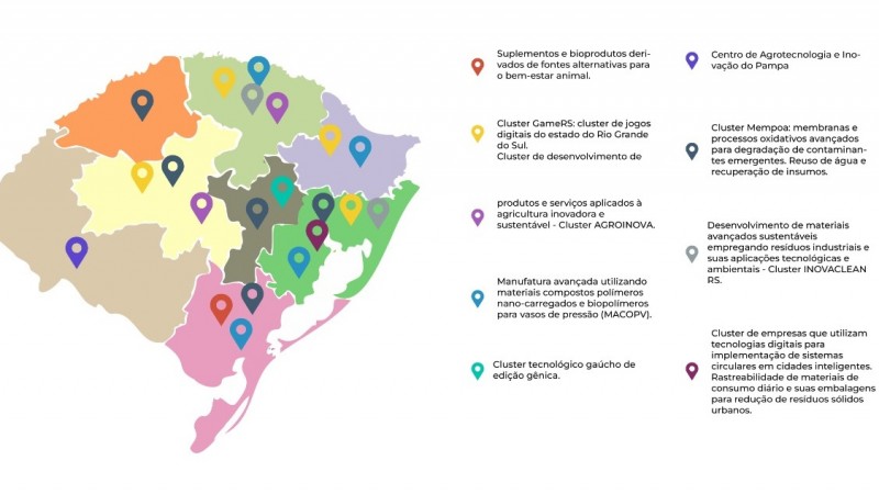 Mapa clusters