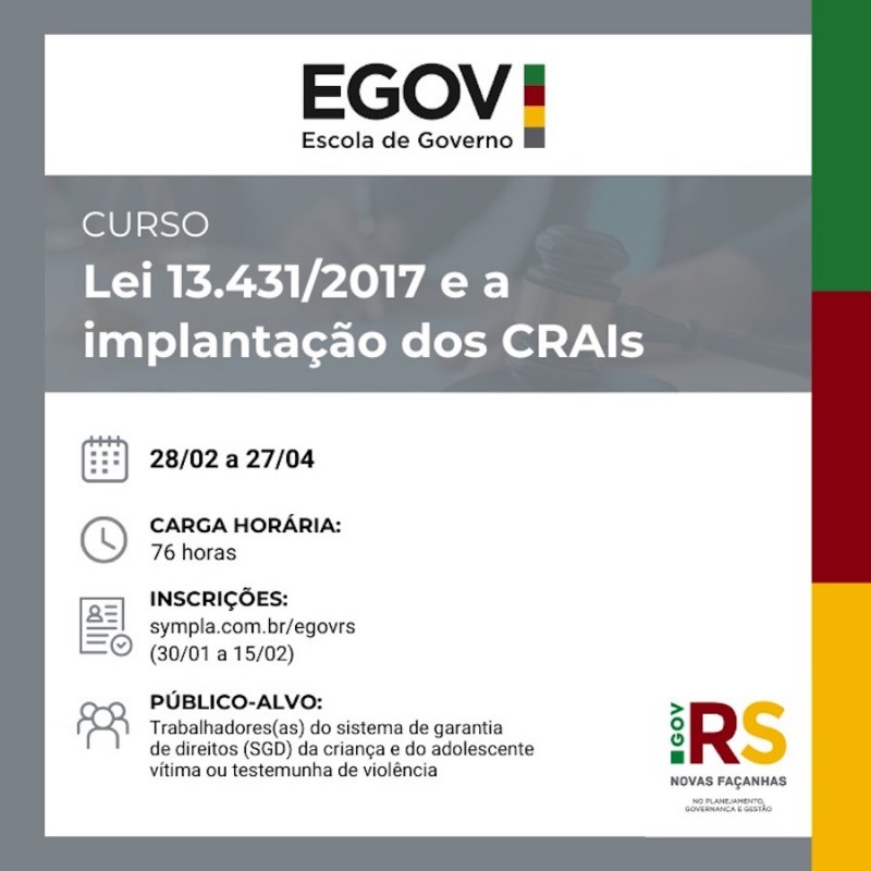 Lei 13 431 e a implantac?a?o dos Crais