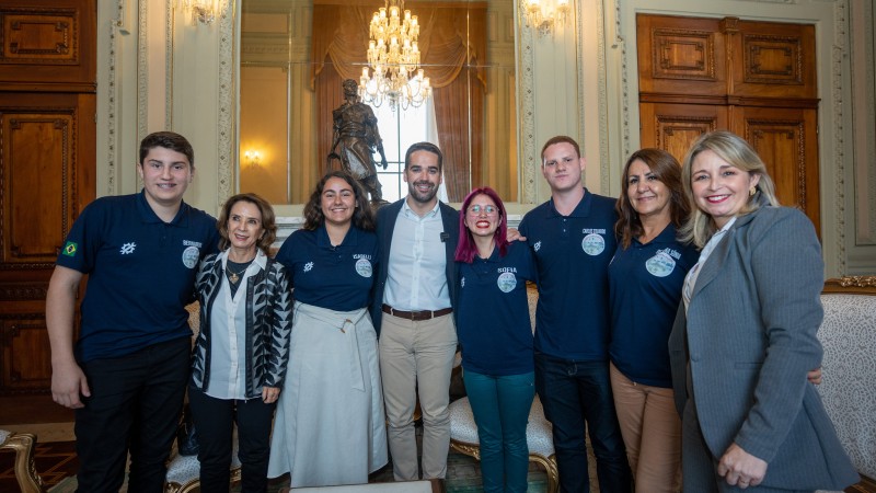 Reunião com estudantes premiados pela Nasa