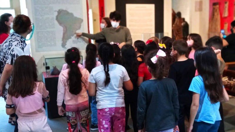 As visitas mediadas para escolas já ocorrem no museu e são organizadas pelo Núcleo Educativo
