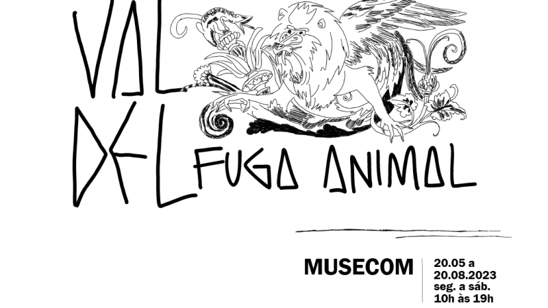 Imagem de divulgação da exposição Fuga Animal no MuseCom