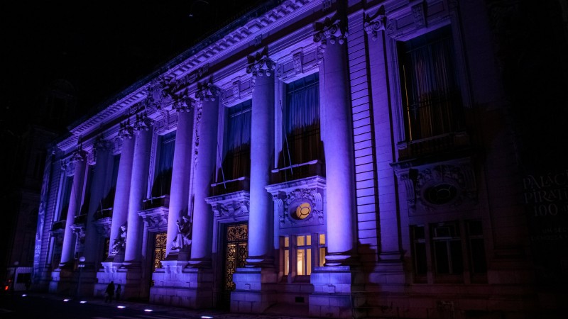 Iluminação lilás teste do pezinho Piratini 2021