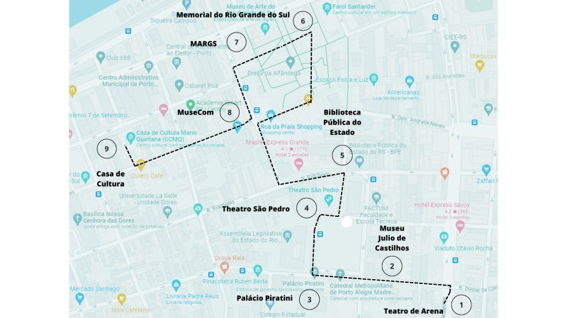 Mapa Cortejo dia do patrimônio 2023