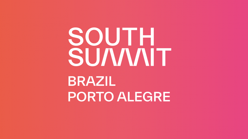 Card do South Summit Brazil 2024. Em fundo vermelho no qual se lê: South Summit Brazil Porto Alegre.