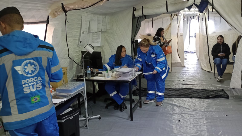 Hospitais de campanha da Força Nacional do SUS auxiliam rede de saúde pública do RS mai24
