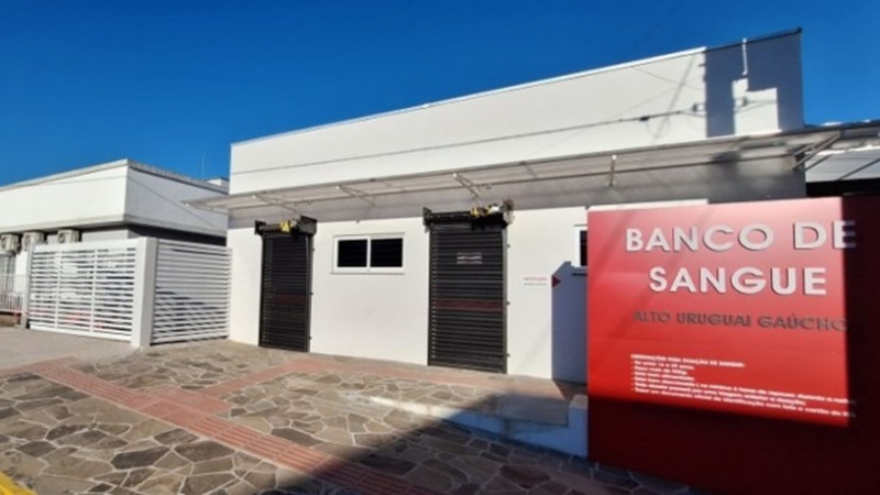 Fachada do novo prédio do Banco de Sangue de Erechim.
