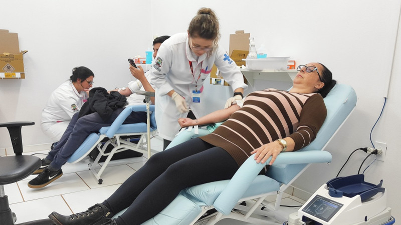 Ponto de coleta de doação de sangue em Lagoa Vermelha