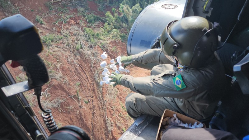 Cinco milhões de sementes são lançadas de helicóptero em ação de revegetação de encostas no Vale do Taquari jul24 (1)