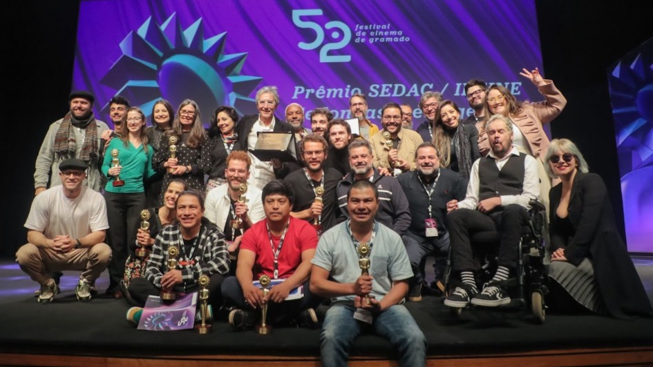 Premiados e homenageados da noite que celebrou o cinema gaúcho Foto Edison VaraAgência Pressphoto