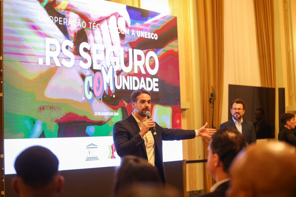 Leite Governo assina cooperação com Unesco para investimento de R$ 8 milhões no RS Seguro COMunidade