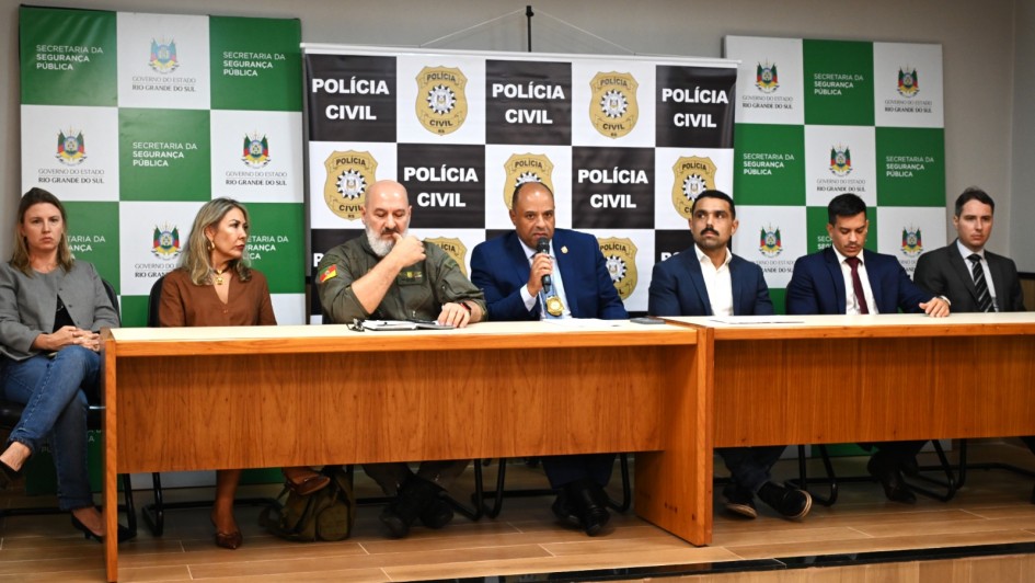 Coletiva de imprensa da Polícia Civil
