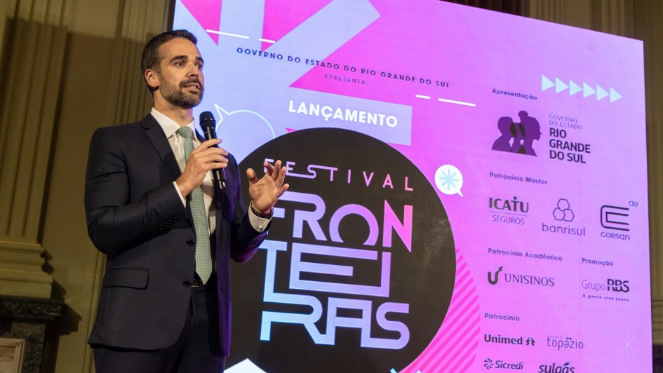 Leite no lançamento do Festival Fronteiras