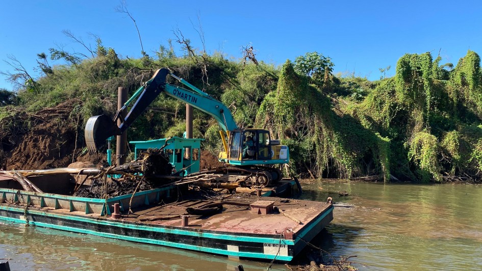 Obras do Desassorear no Arroio Boa Vista