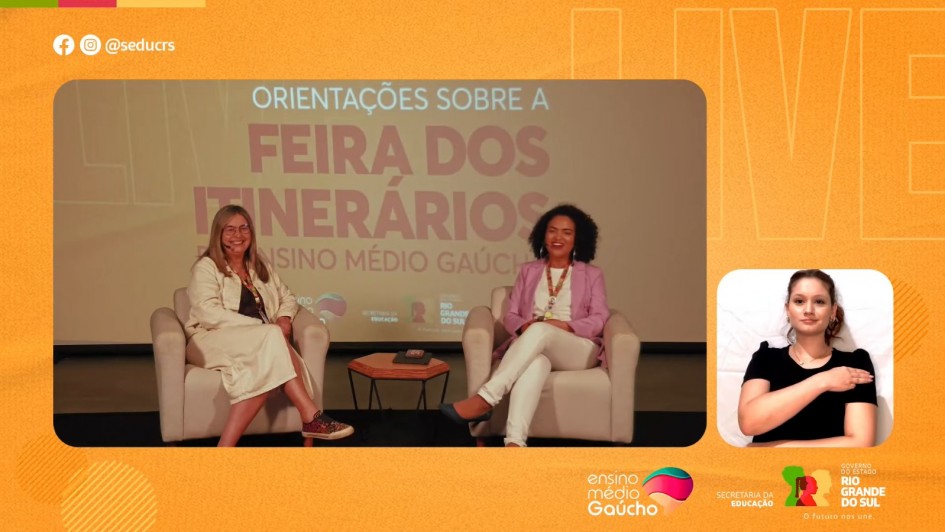 Secretaria da Educação realiza live com orientações sobre escolha dos Itinerários Formativos 2025