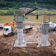 Nova ponte Santa Bárbara na ERS 431 em construção pelo governo do Estado começa a ganhar forma