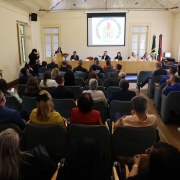 Imagem mostra cerimônia de 100 anos do Conselho Penitenciário do Rio Grande do Sul (Conspen)