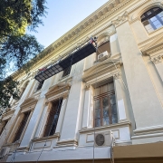 Obra no col&eacute;gio Paula Soares.