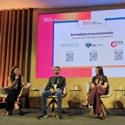 Foto de participantes do painel &ldquo;Da tradi&ccedil;&atilde;o &agrave; nova economia: inova&ccedil;&atilde;o que impulsiona novos neg&oacute;cios, no South Summit Brazil